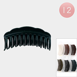 12PCS - Solid Hair Claw Clips