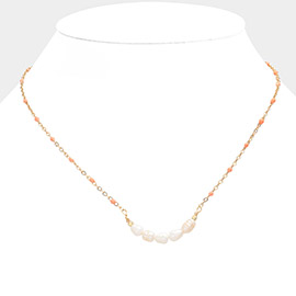 Pearl Seed Beads Necklace