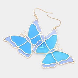 Butterfly Glass Dangle Earrings