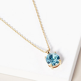 March - Birthstone Pendant Necklace