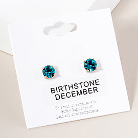 December - Birthstone Stud Earrings