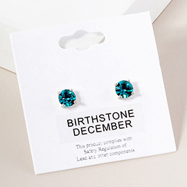 December - Birthstone Stud Earrings