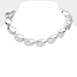 Abstract Metal Chunky Necklace