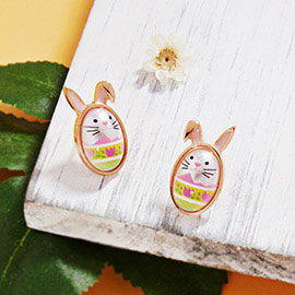 Pearl Easter Bunny Stud Earrings