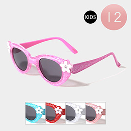12PCS - Kids Flower Sunglasses