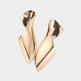 Twisted Abstract Metal Earrings