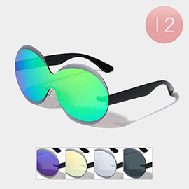 12PCS - Unique Tinted Lens Sunglasses