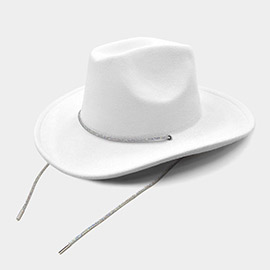 Bling Strap Band Pointed Cowboy Fedora Hat