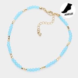 Faceted Beaded Anklet