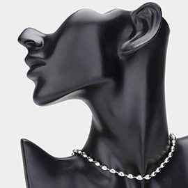 Metal Ball Link Chain Necklace