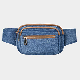 Denim Fanny Pack / Belt Bag / Sling Bag