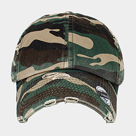 Camouflage Printed Vintage Baseball Cap