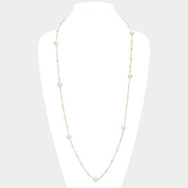 Pearl Station Long Necklace
