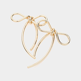 Metal Wire Bow Earrings