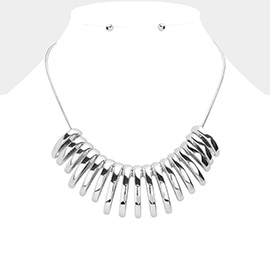 Abstract Metal Bar Necklace