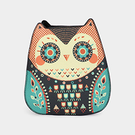 Faux Leather Owl Shape Crossbody Bag