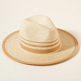 Stripe Straw Panama Sun Hat