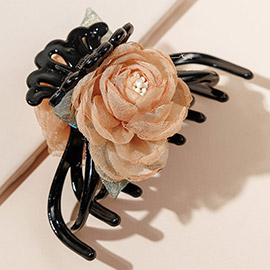 Rose Pointed Hair Claw Clip