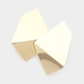 Geometric Metal Plate Earrings
