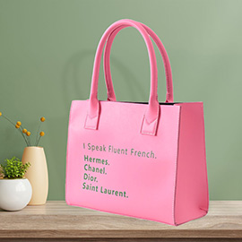 I Speak Fluent French Message Tote Bag / Shoulder Bag