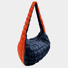 Game Day Quilted Puffer Shoulder / Crossbody Bag Cloud Bag