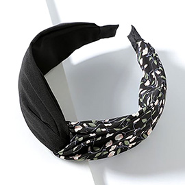 Flower Printed Knot Headband