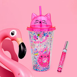 HOT FOCUS - Kids Cat Pointed Unique Tumbler with Beauty