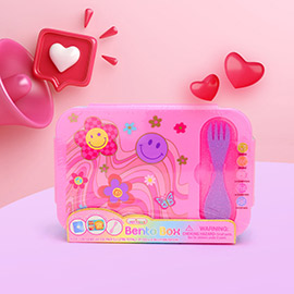 HOT FOCUS - Groovy Flower Emoji Lunch Bento Box