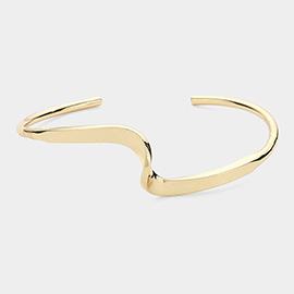 SECRET BOX_Abstract Brass Metal Cuff Bracelet
