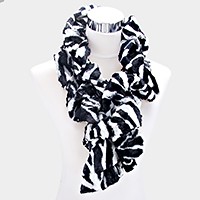 Zebra pattern scarf