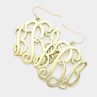 'B' Monogram earrings