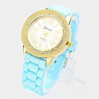 CRYSTAL ACCENTED FASHION WATCH