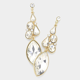 Marquise Crystal Rhinestone Evening Earrings
