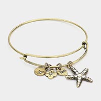 Starfish Charm Metal Hook Bracelet