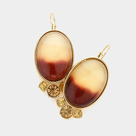 Oval Bead Accented Earrings