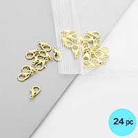 Gold Plated 12mm Lobster Claw Clasps
