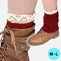 Knitted Acrylic Leg Warmer/ Boot Topper