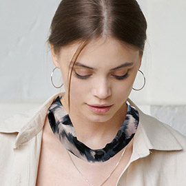 Patterned Fabric Chiffon Necklace