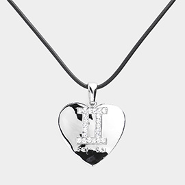 Gemini - Zodiac Heart Layered Pendant Necklace
