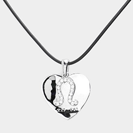 Leo - Zodiac Heart Layered Pendant Necklace