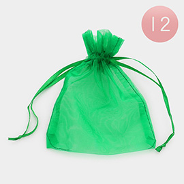 12PCS - 4 X 5 Ribboned Organza Gift Bags