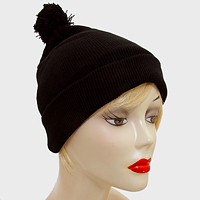 Knit Pom Pom Beanie Hat