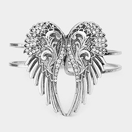 Metal Angel Wing Hinged Bracelet