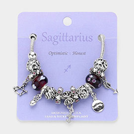 SAGITTARIUS - Multi-Beads Zodiac Sign Charm Bracelet