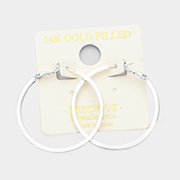 14K Gold Filled 1.5 inch Hypoallergenic Metal Hoop Earrings