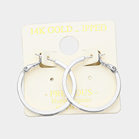 14K Gold Filled Hypoallergenic Metal Hoop Earrings