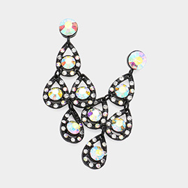 Crystal teardrop chandelier earrings