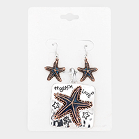 Beach love starfish pendant set