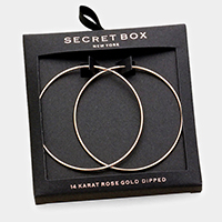 Secret Box _ Gold Dipped Metal Hoop Earrings