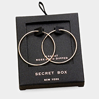 Secret Box_Rose Gold Dipped Hoop Earrings